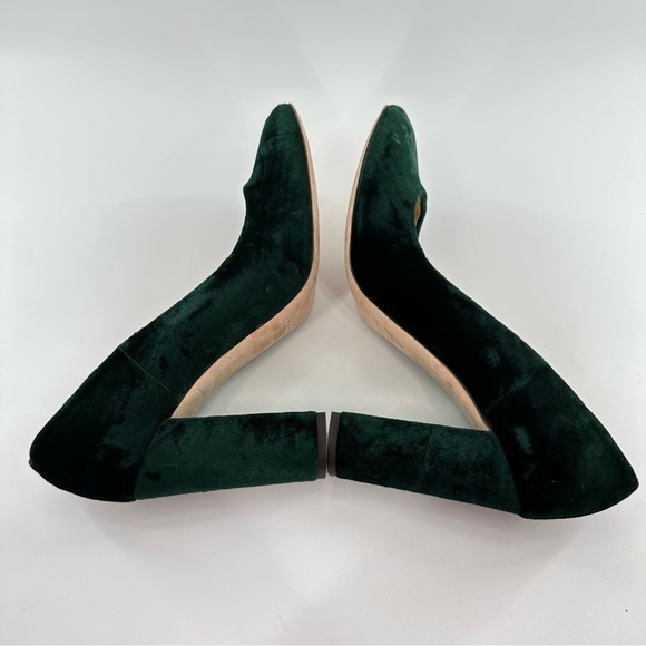 J crew collection size 10.5 emerald green velvet holiday party formal Jewel - Picture 6 of 12